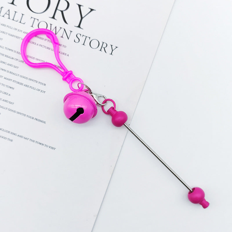 Wholesale DIY Cute Accessories Bell Handmade Bead Colored Keychains